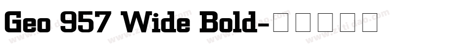 Geo 957 Wide Bold字体转换
